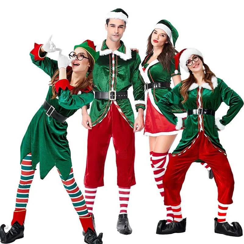 Anime Cosplay Couple - Kostum Cosplay Santa Claus Natal Hijau