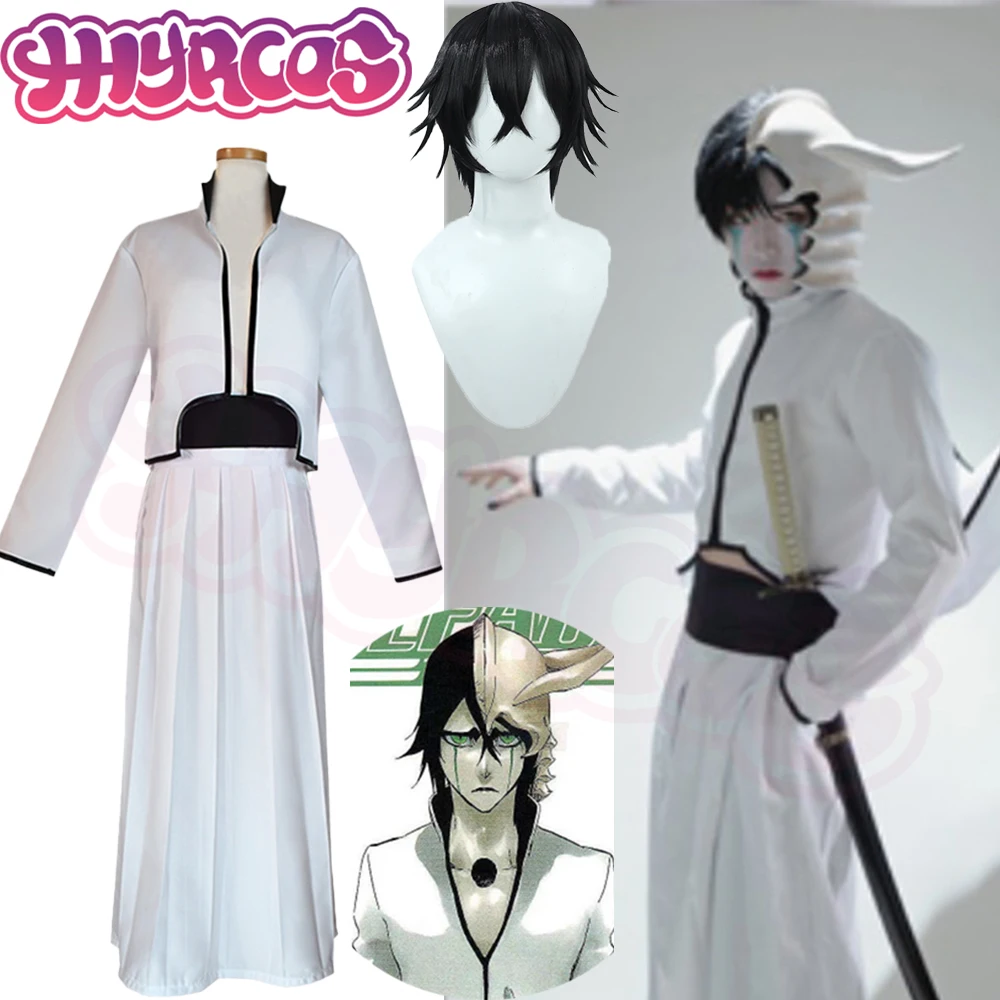 Cosplay Anime White Hair - CosplayAnime Bleach Ulquiorra Kostum Cosplay Ulquiorra