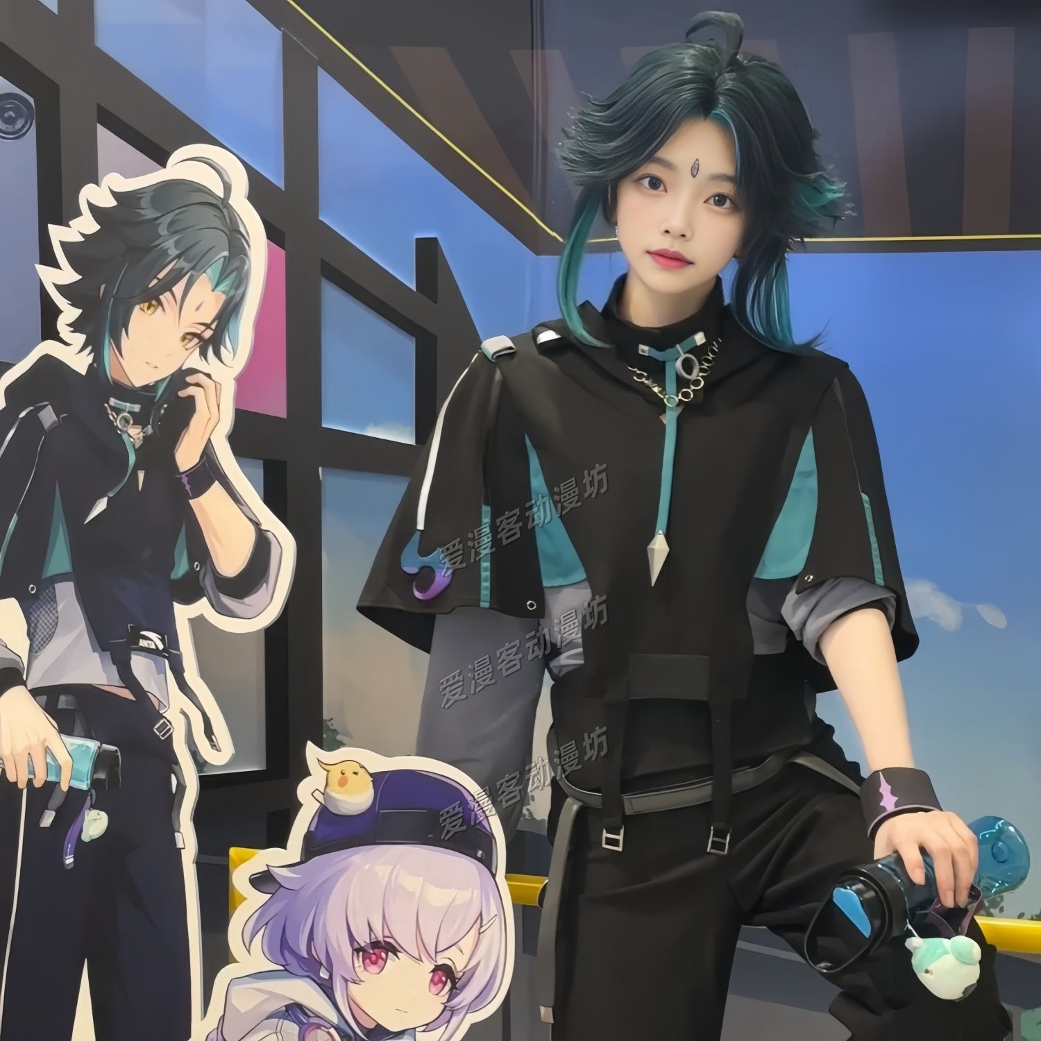 Anime Cosplay Male - Kostum Halloween XIAO Pakaian Game Genshin