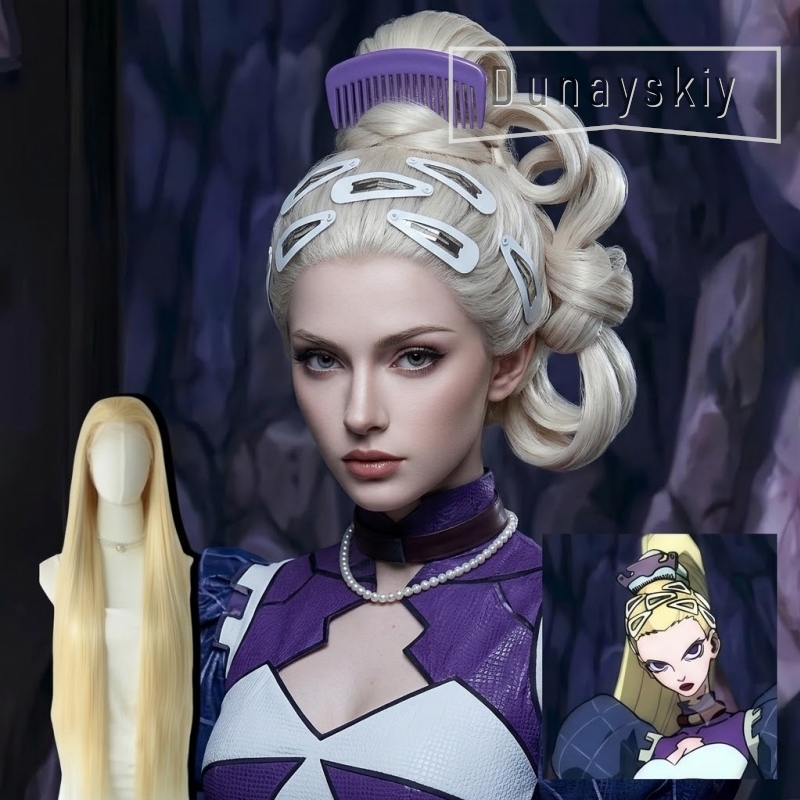 Cosplay Anime White Hair - Jepit Rambut Besar Putih untuk Cosplay