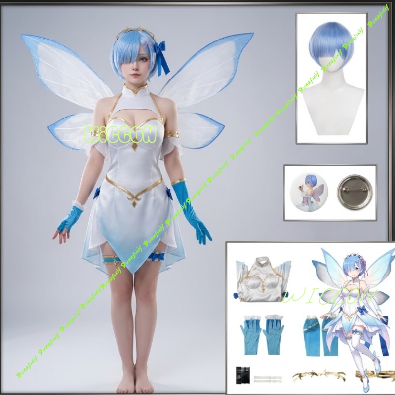 Anime Cosplay Re Zero - Set Cosplay Peri Bunga Re Zero