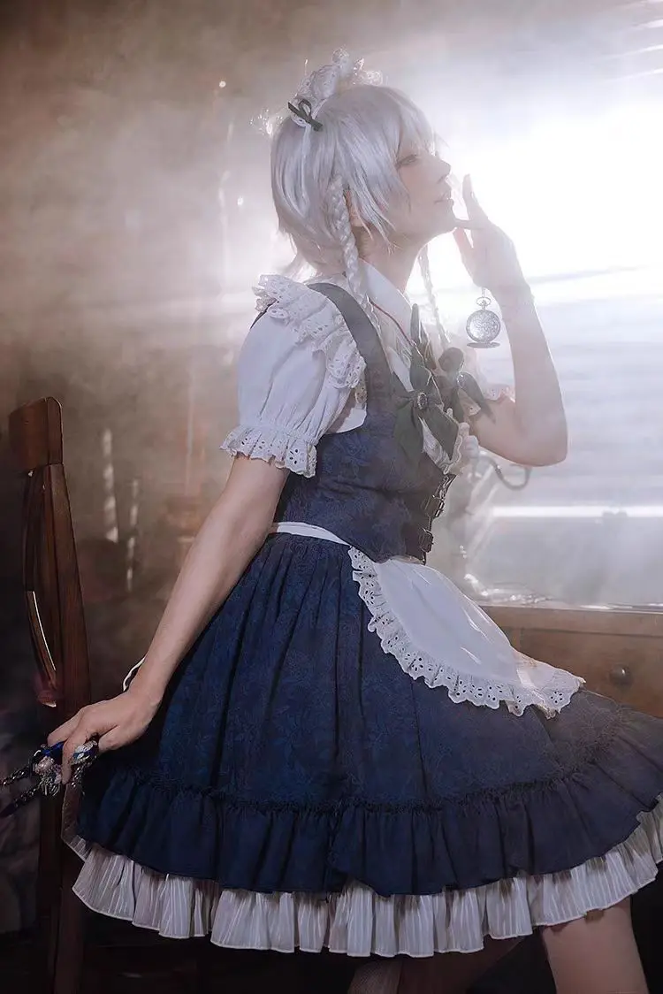 Kostum Cosplay Izayoi Sakuya T - Anime Cosplay Show ulasan dan harga