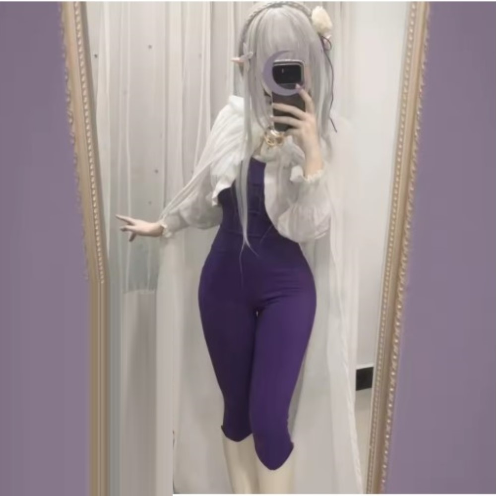 Wig Kostum Cosplay Emilia Reze - Anime Cosplay Re Zero ulasan dan harga