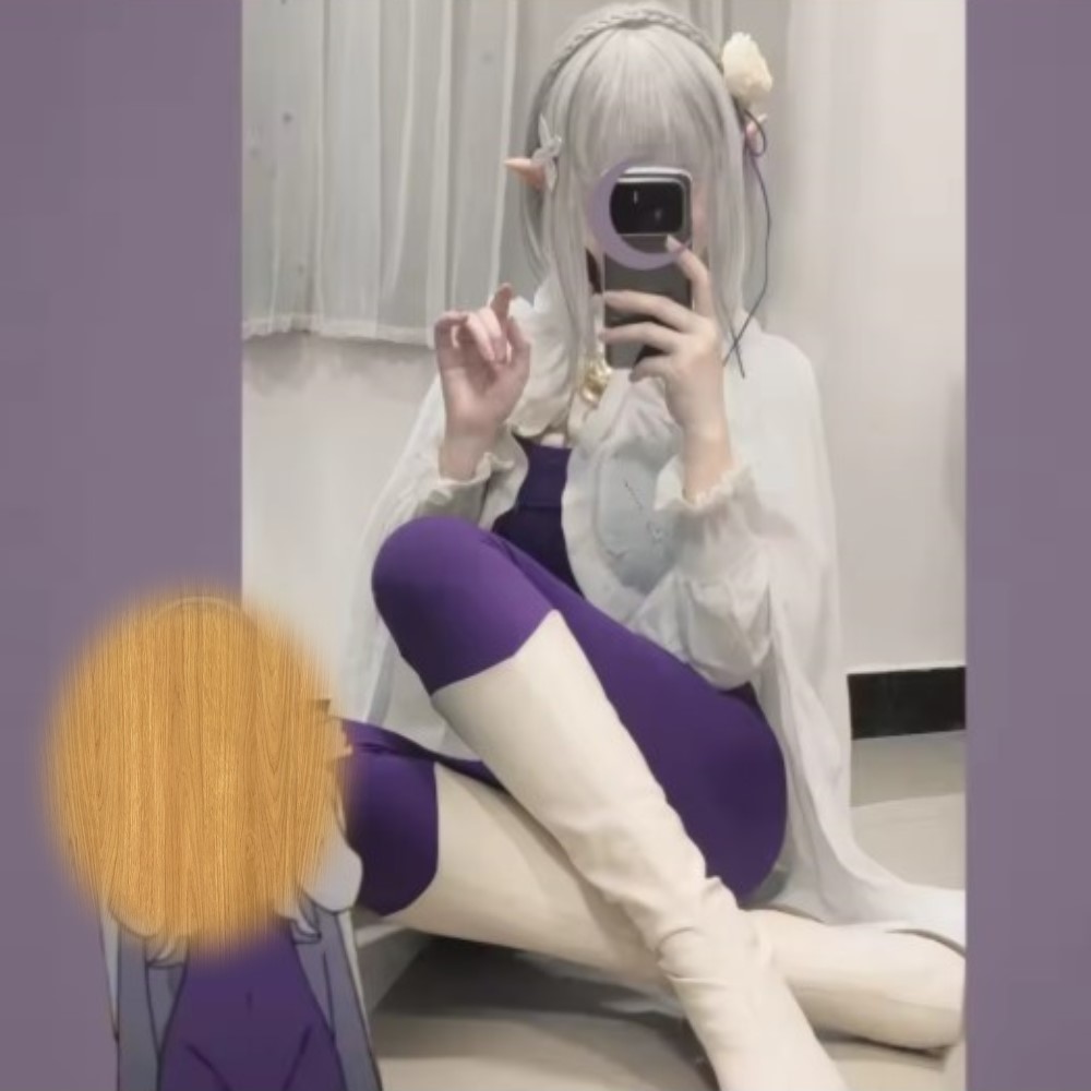 Wig Kostum Cosplay Emilia Reze - Anime Cosplay Re Zero ulasan dan harga