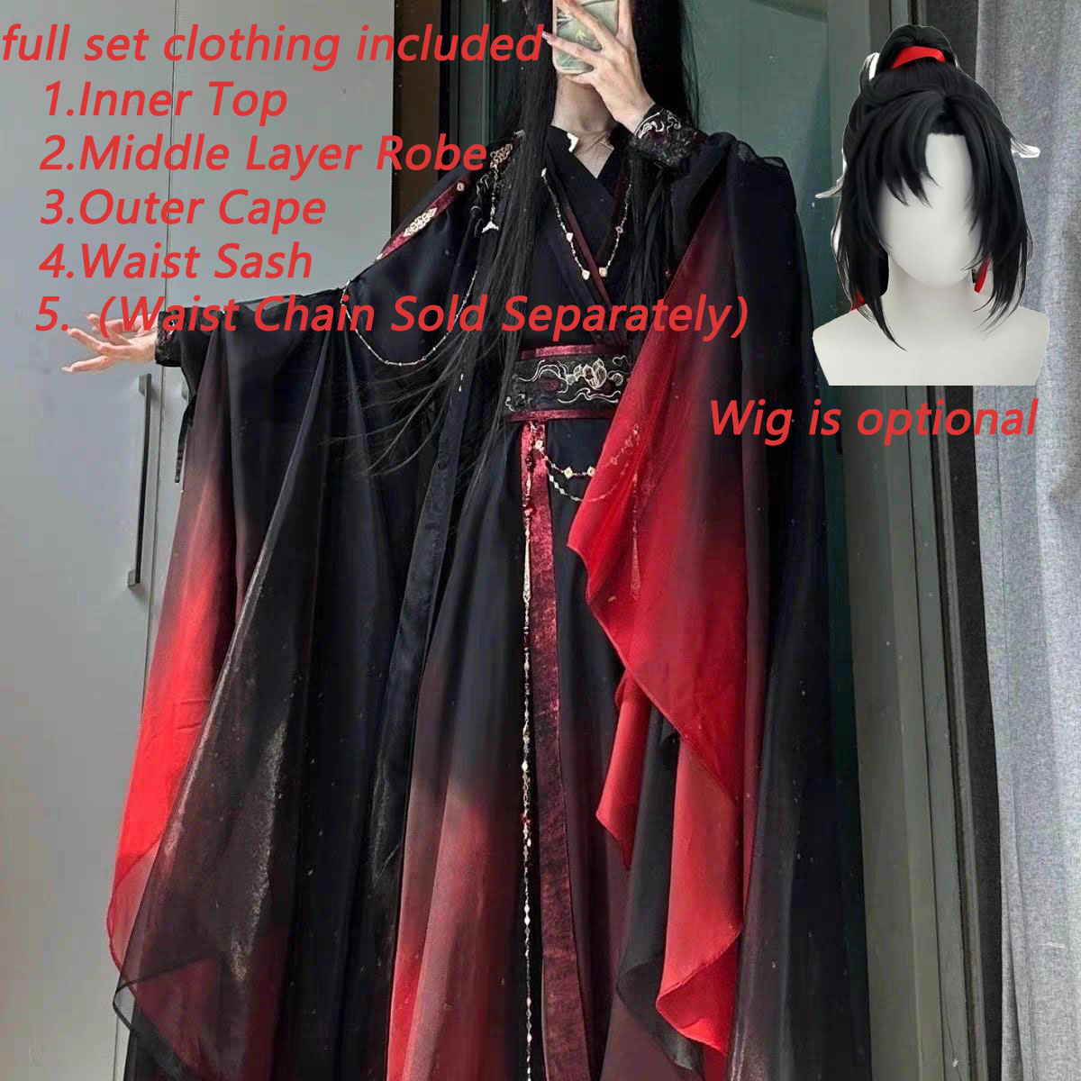 Setelan Jubah Xianxia Cina Kun - Anime Cosplay Show ulasan dan harga