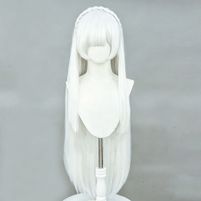 Wig Cosplay Anime Re:Zero Emil - Cosplay Anime White Hair ulasan dan harga