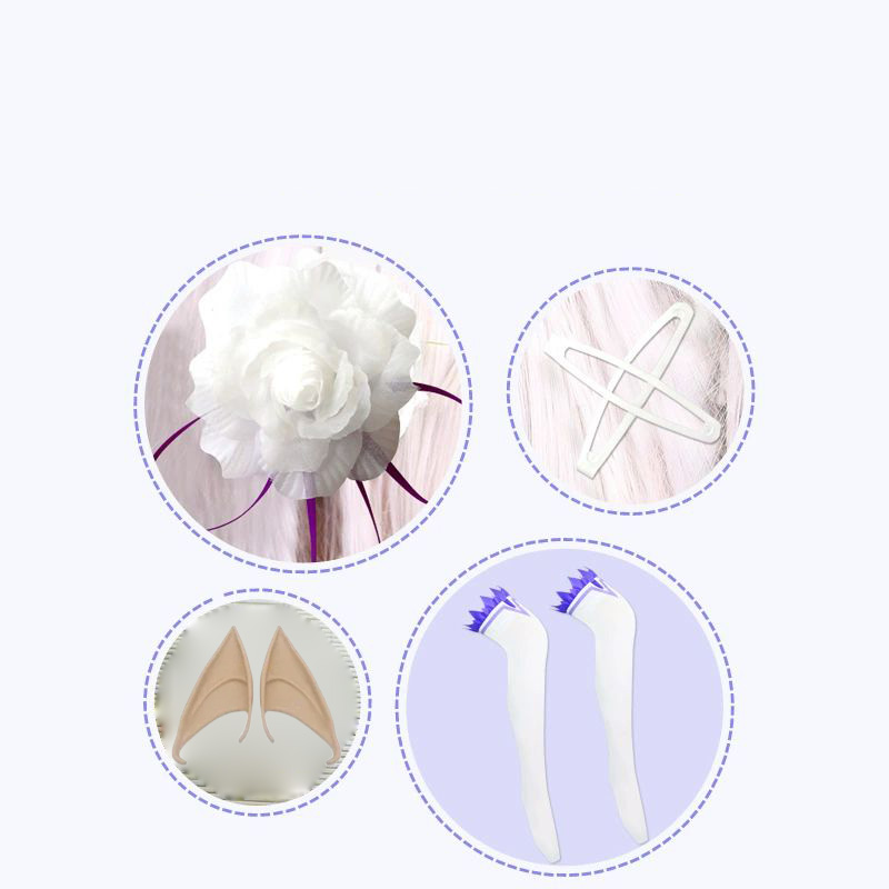 Kostum Cosplay Emilia Re:Zero  - Anime Cosplay Re Zero ulasan dan harga