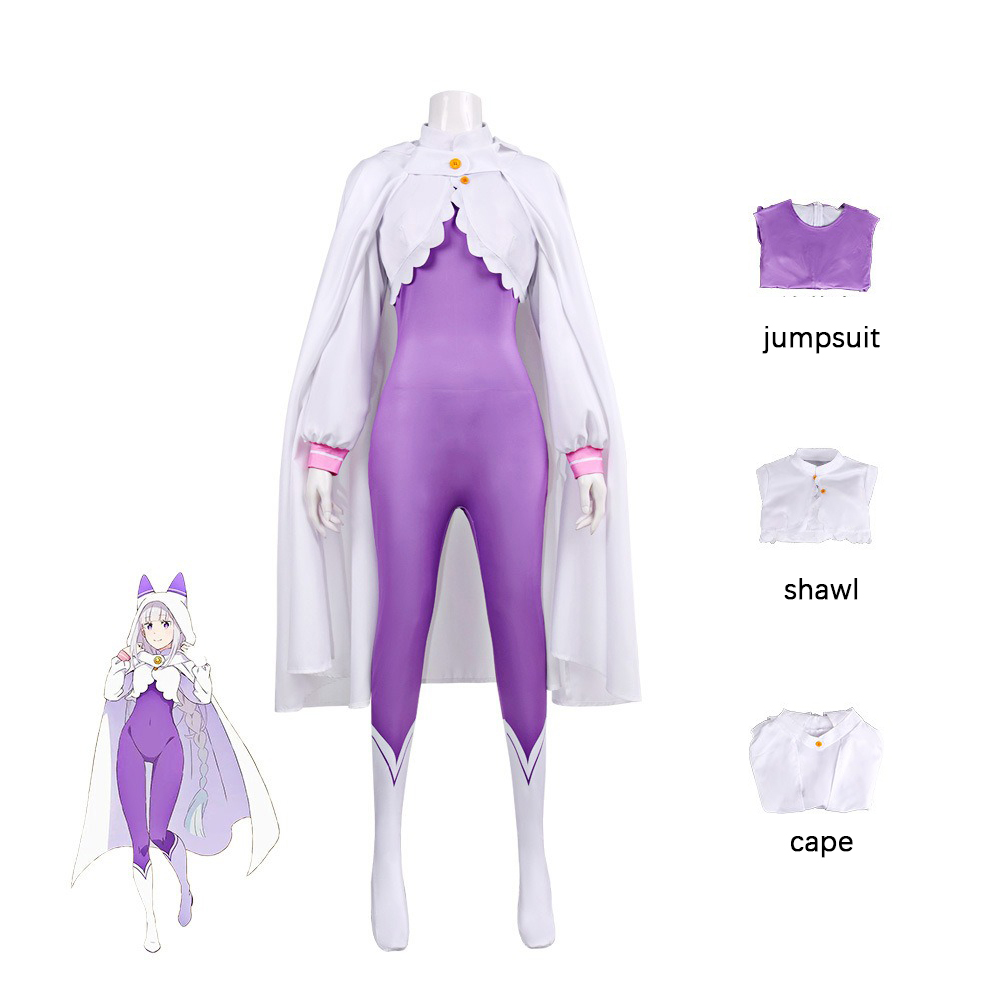 Kostum Cosplay Anime Emilia, J - Anime Cosplay Re Zero ulasan dan harga