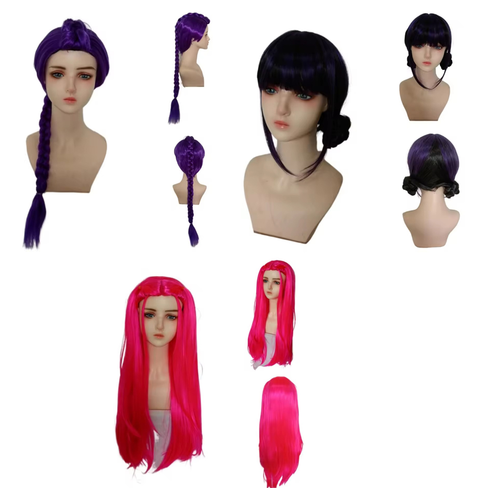 Wig ekor kuda ekstensi rambut  - Anime Cosplay Girl With Black Hair ulasan dan harga