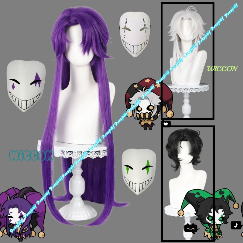 Wig Pendek Putih Pria Model Pi - Cosplay Anime White Hair ulasan dan harga