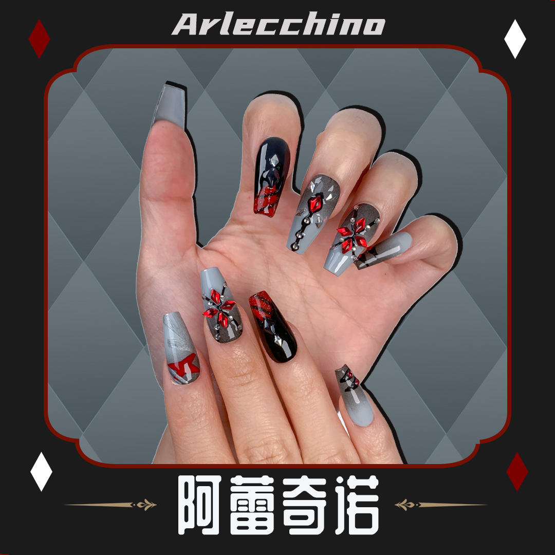 Anime Genshin Impact Arlecchin - Anime Cosplay Armor ulasan dan harga