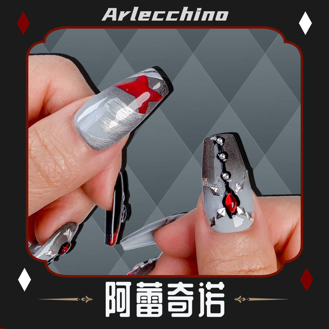 Anime Genshin Impact Arlecchin - Anime Cosplay Armor ulasan dan harga