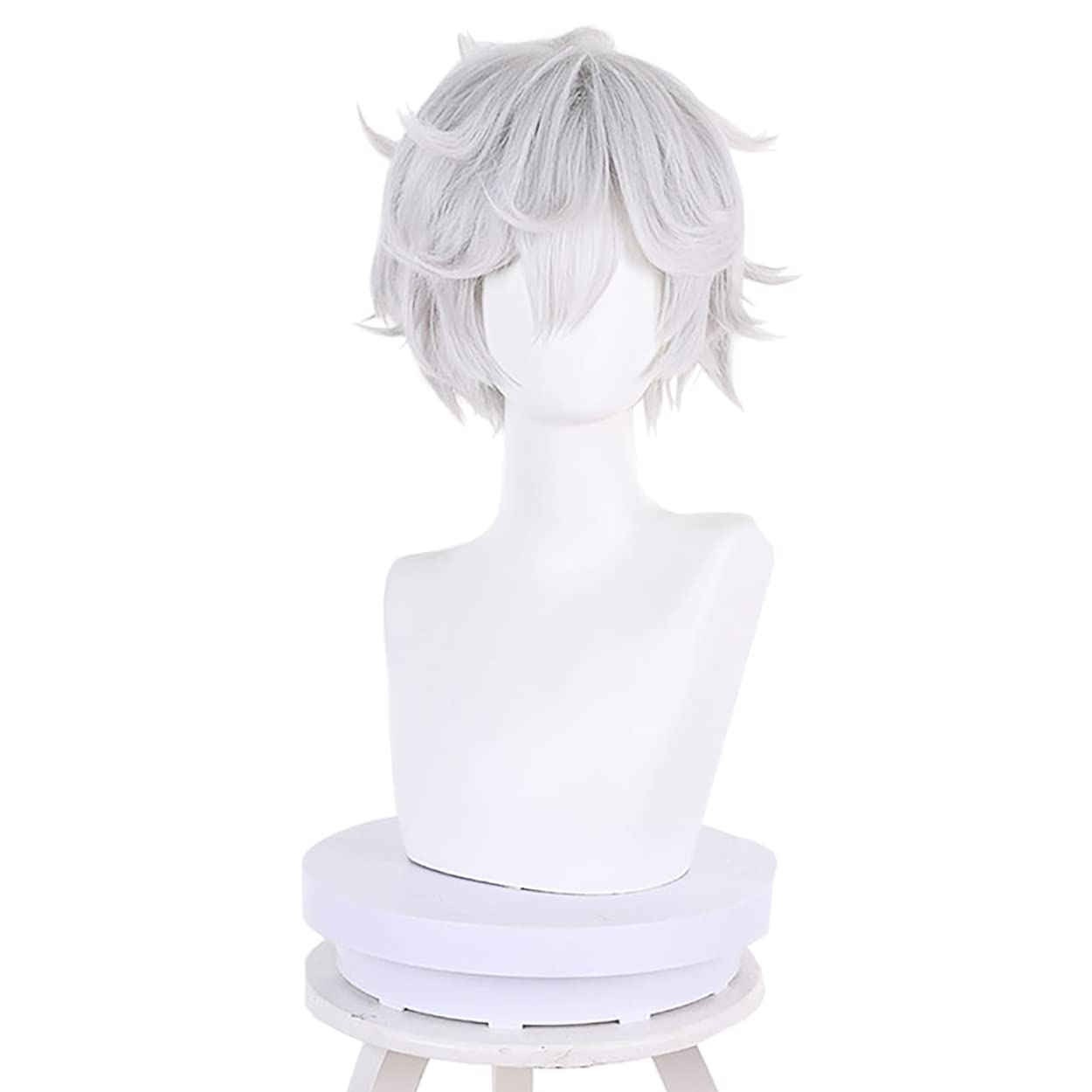 Gabimaru Wig Cosplay pria, kos - Cosplay Anime White Hair ulasan dan harga