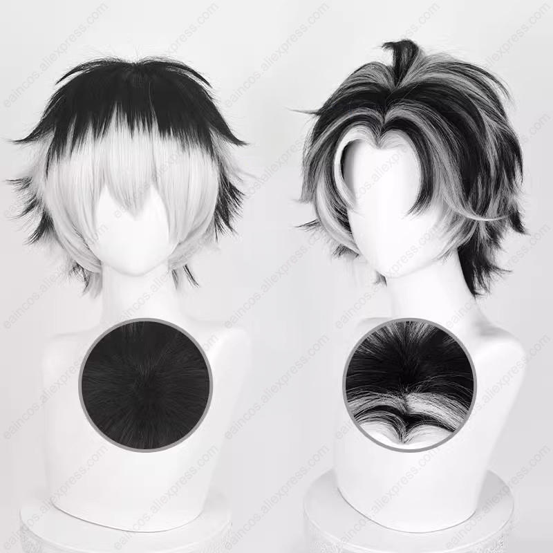 Kotaro Bokuto Wig Cosplay 30cm - Cosplay Anime White Hair ulasan dan harga