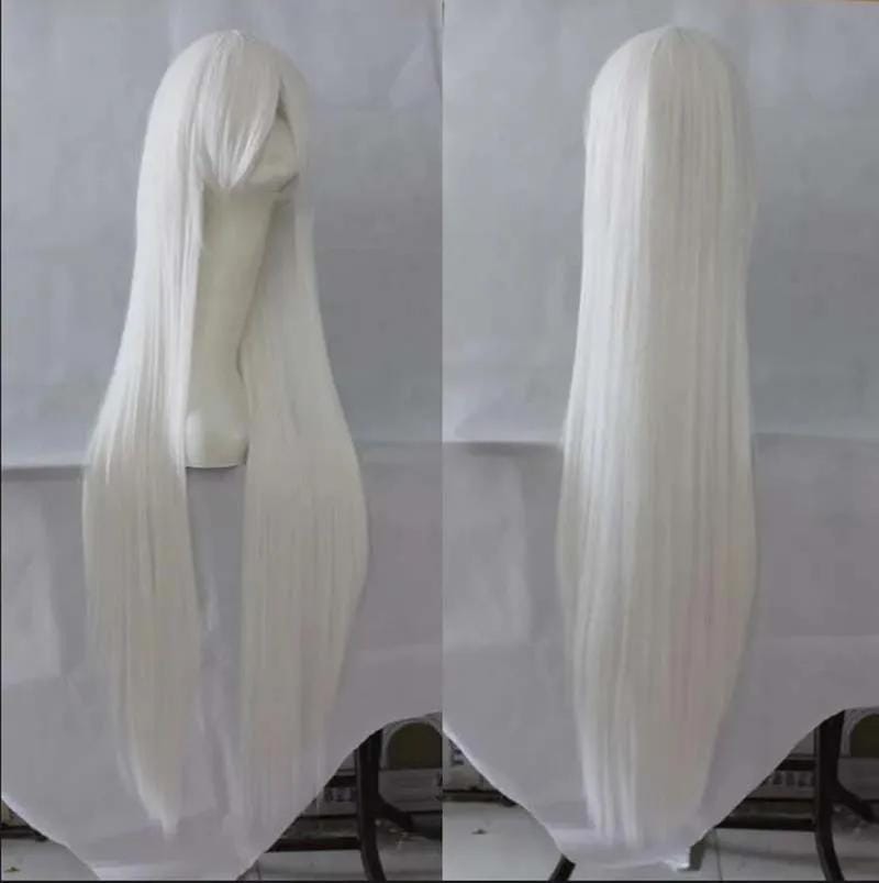 Wig Cosplay Panjang 100Cm Touh - Cosplay Anime White Hair ulasan dan harga
