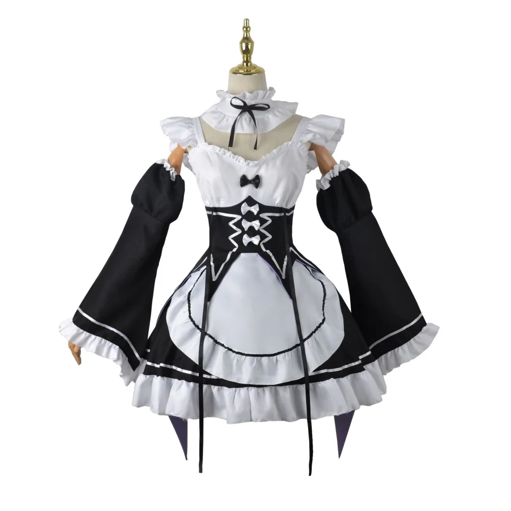 Kostum Cosplay Anime Ram Rem M - Anime Cosplay Re Zero ulasan dan harga