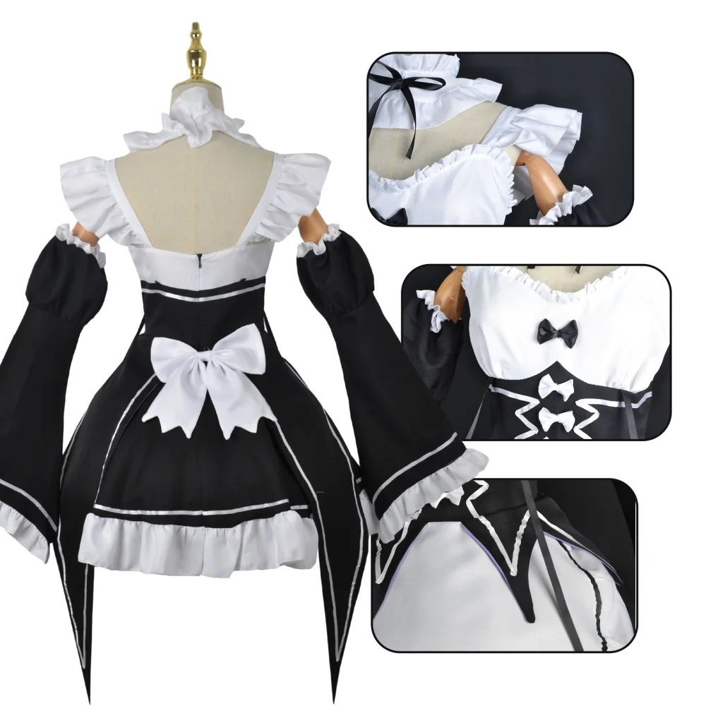 Kostum Cosplay Anime Ram Rem M - Anime Cosplay Re Zero ulasan dan harga