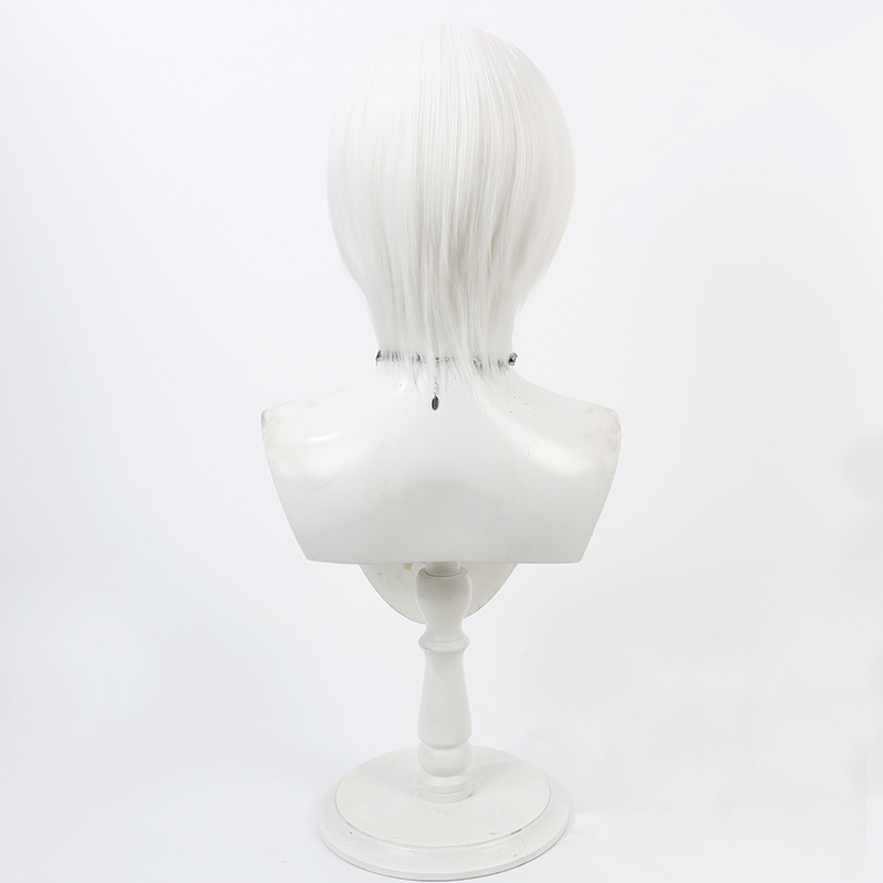 Wig Cosplay Game Hazbin Rosie  - Cosplay Anime White Hair ulasan dan harga
