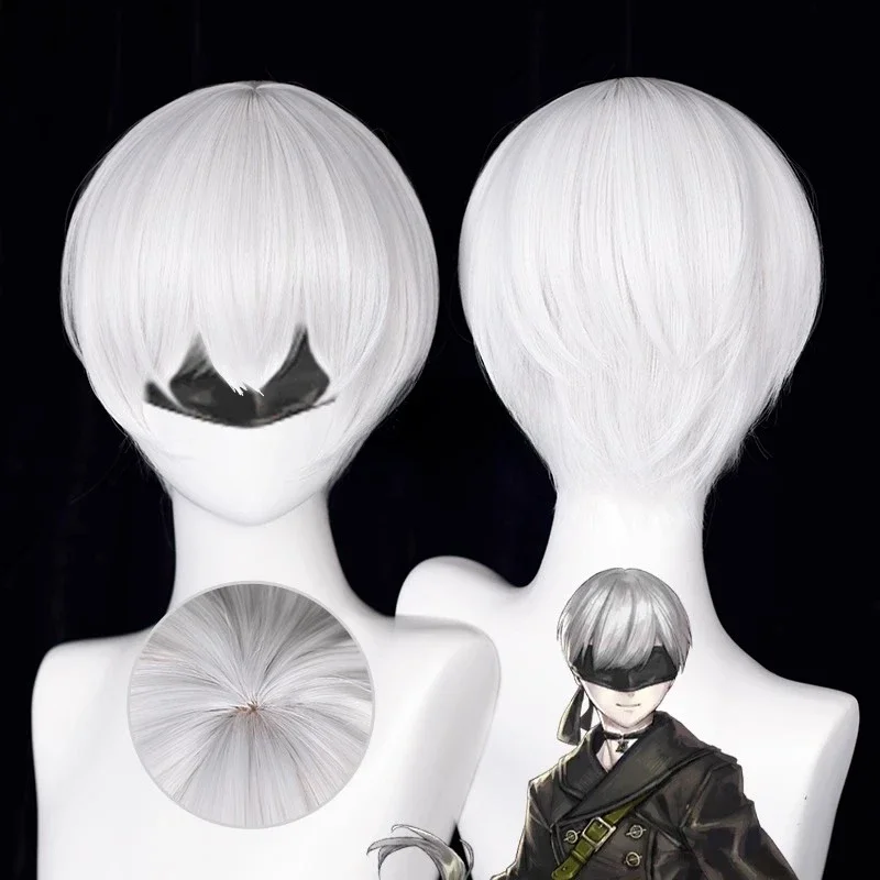 Wig Cosplay Anime 9S Wig 2b Wi - Cosplay Anime White Hair ulasan dan harga